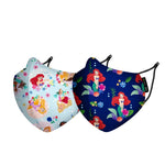 Nirvana Range Anti Pollution Mask for Kids & Adults Pack of 2-Ariel and Disney Princesses