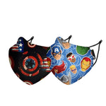 Nirvana Range Anti Pollution Mask for Kids & Adults Pack of 2-Captain America Badge and The Avengers