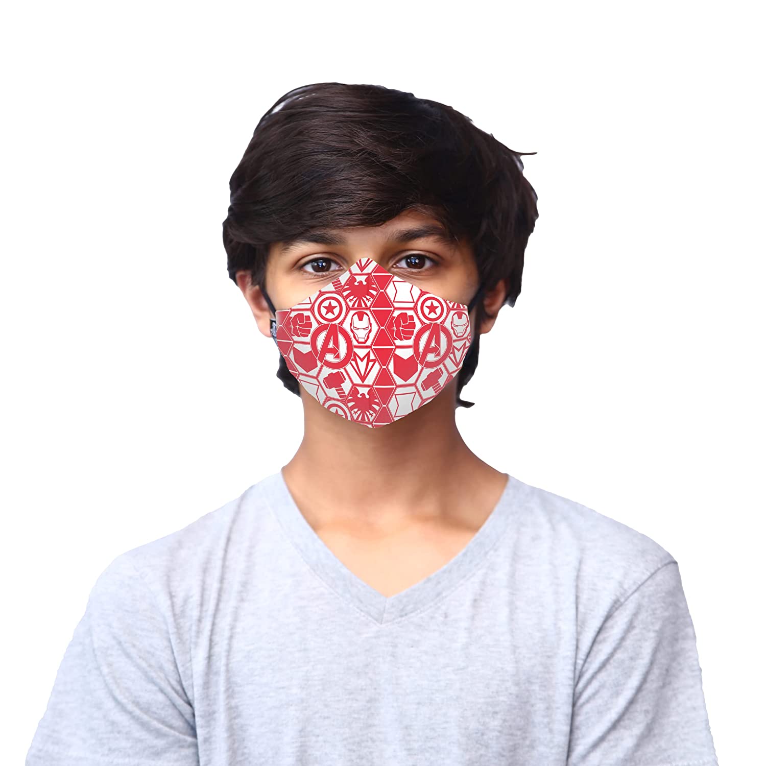 Nirvana Range Anti Pollution Mask for Kids & Adults Pack of 2-Flying Heroes and Red Badges