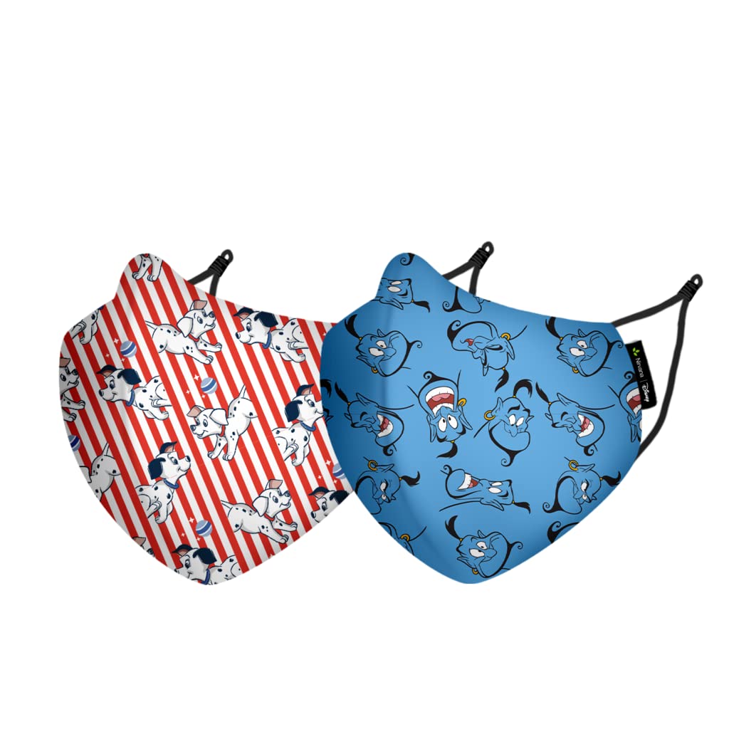 Nirvana Range Anti Pollution Mask for Kids & Adults Pack of 2-Genie and 101 Dalmatians