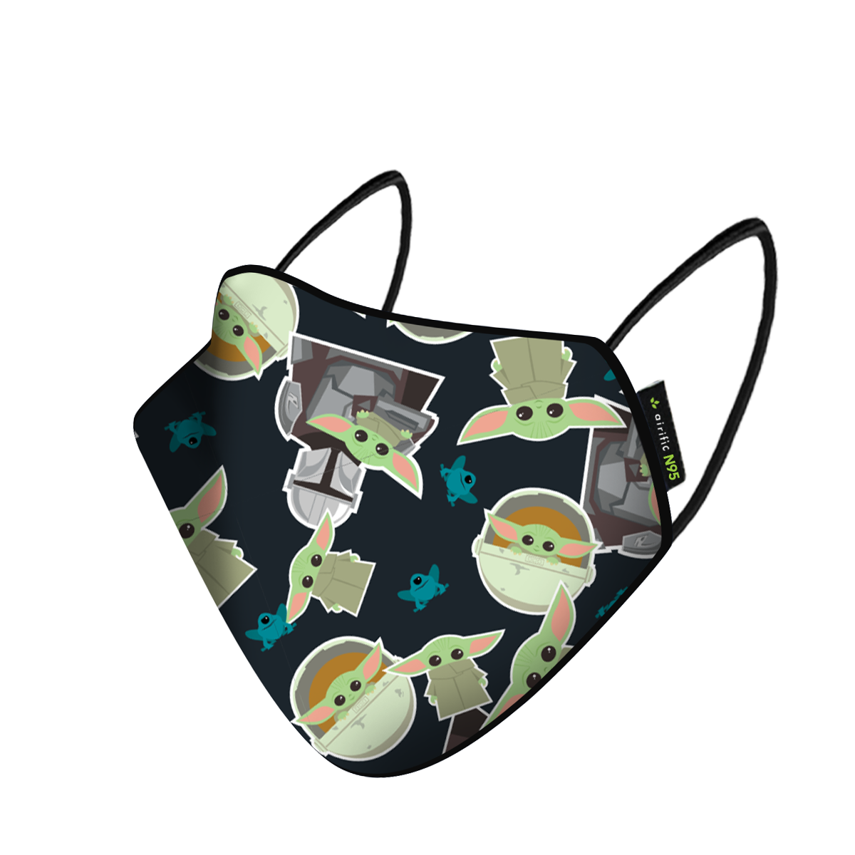 Airific Star Wars Washable and Reusable Mask | Anti Pollution Mask-Mini Yoda