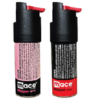 Mace Pepper Spray Twist Lock Self Defense Pepper Spray | Shoots Pepper Spray Up to 10ft Range for Men & Women-Black & Pink (Pack of 2)