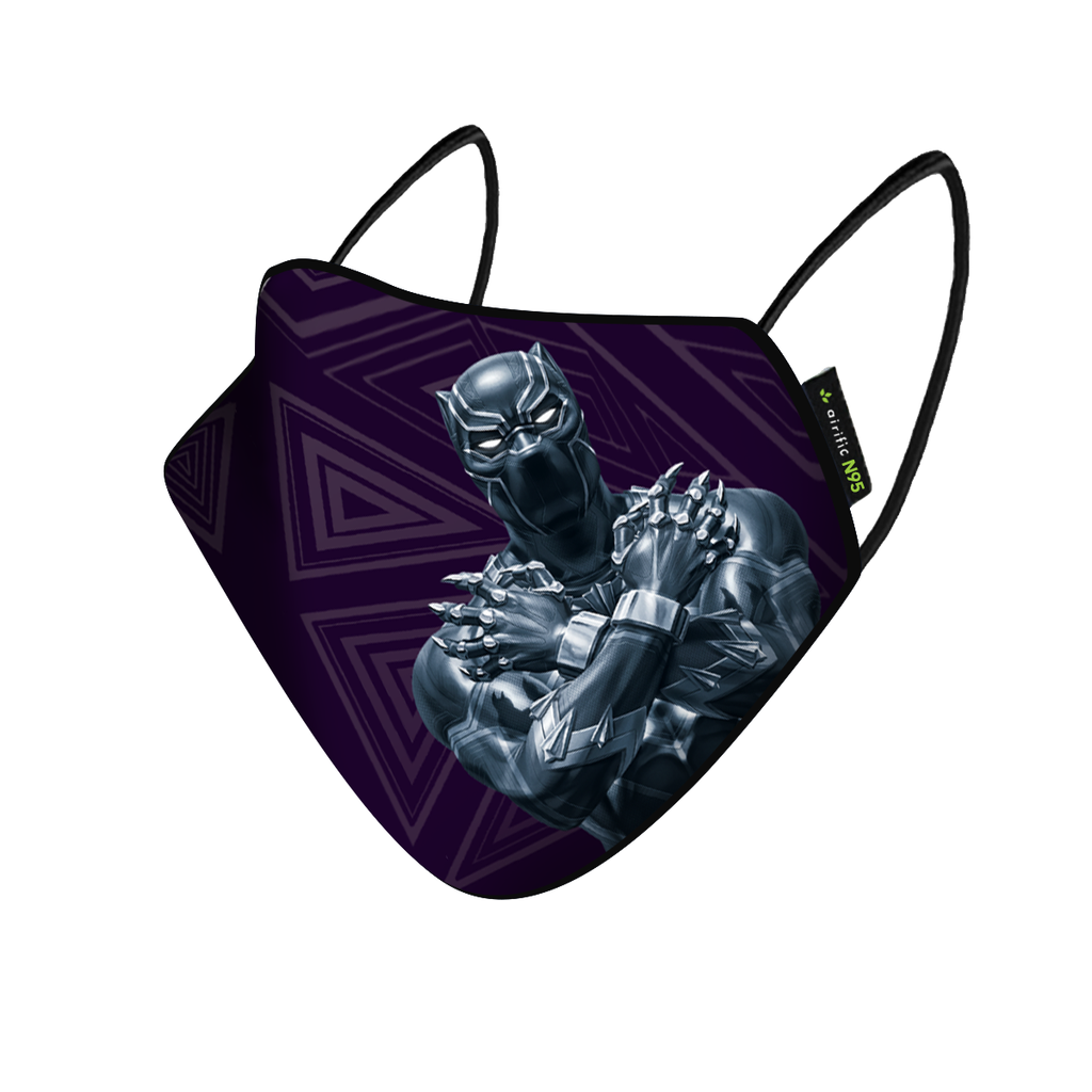 Airific Marvel Washable and Reusable Mask | Anti Pollution Mask-Black Panther