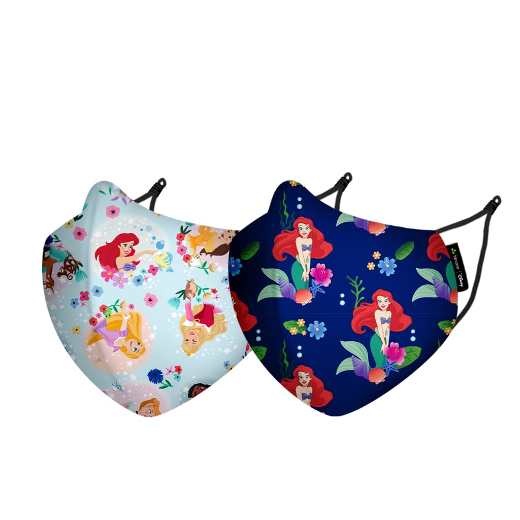 Nirvana Range Anti Pollution Mask for Kids & Adults Pack of 2-Ariel and Disney Princesses