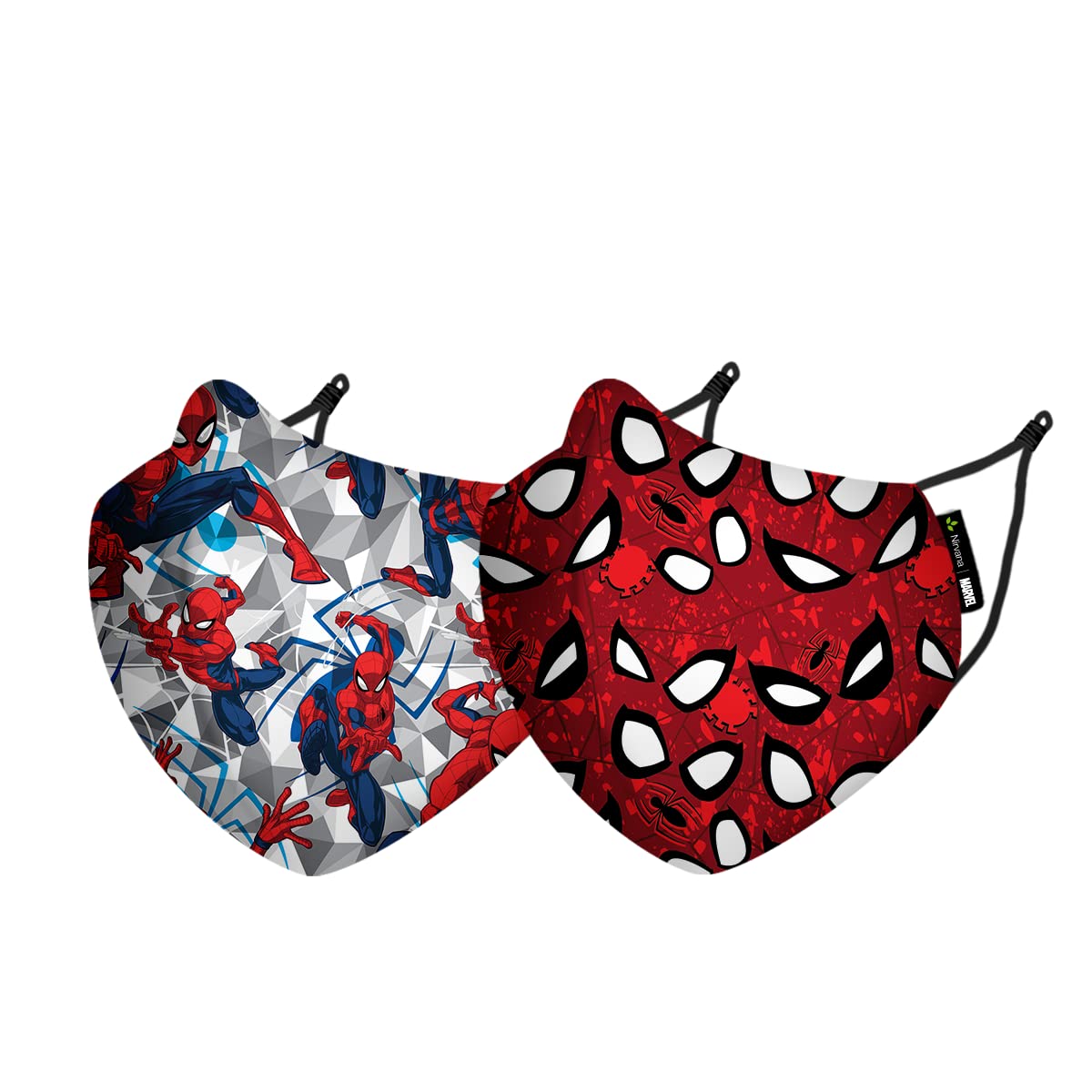 Nirvana Range Anti Pollution Mask for Kids & Adults Pack of 2-Focus and Spidey Sense