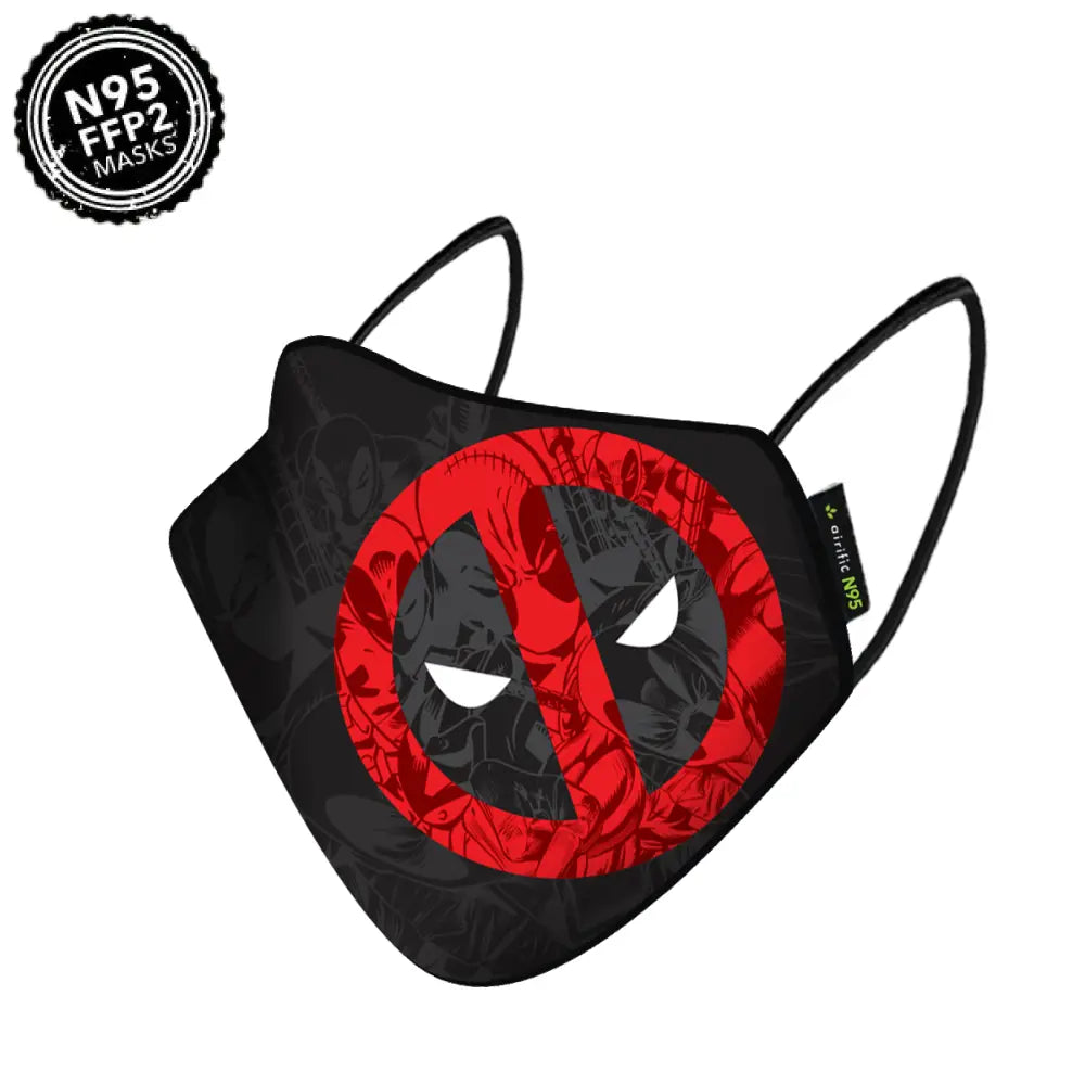 Airific N95 - FFP2 | Marvel Washable & Reusable - Anti Pollution Mask - Deadpool Badge Mask