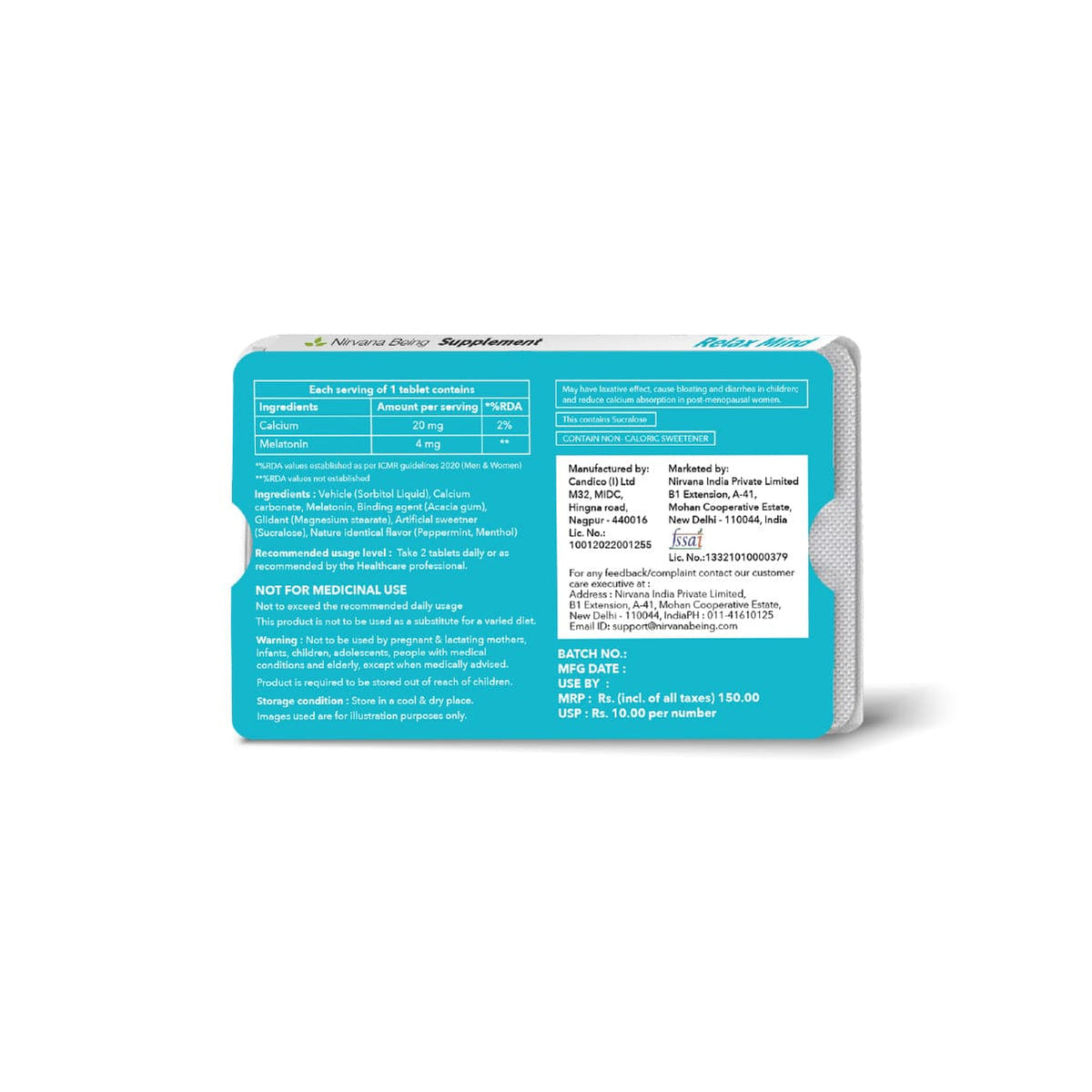 Sugar Free Health Supplement