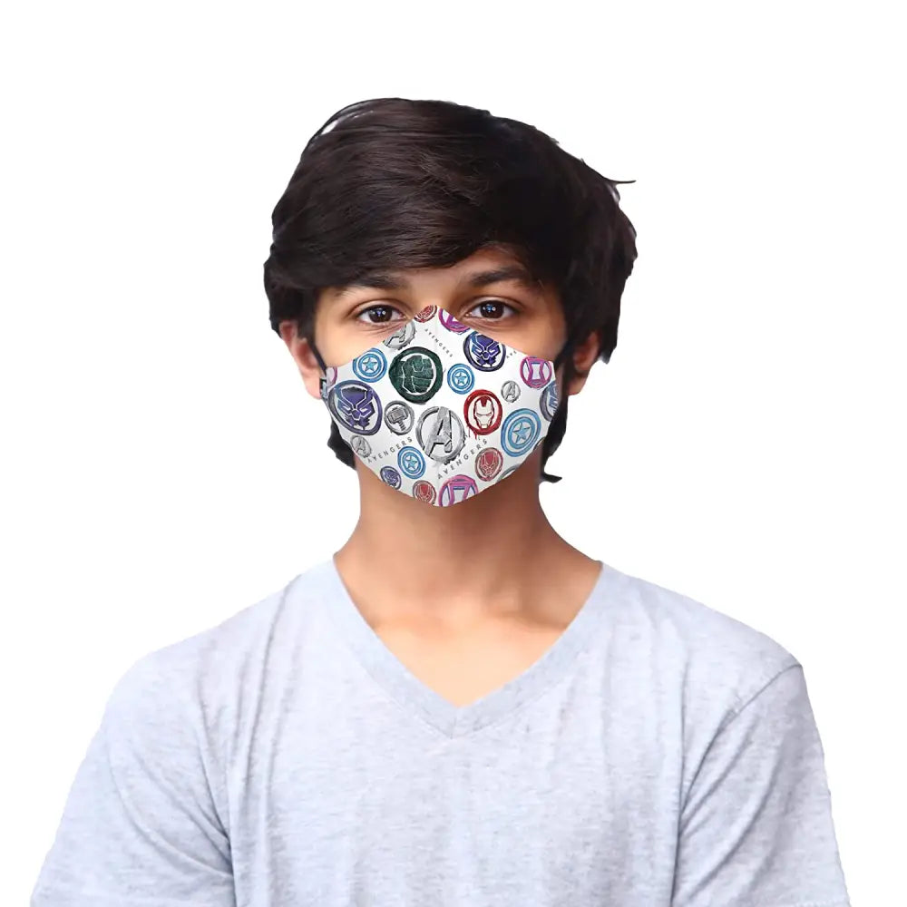 Nirvana Disney N95 - FFP2 Anti Pollution Mask for Kids & Adults Pack of 2-Bright Shields and Gaurdians