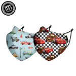 Nirvana Disney N95 - FFP2 Anti Pollution Mask for Kids & Adults Pack of 2-Cars