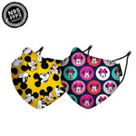 Nirvana Disney N95 - FFP2 Anti Pollution Mask for Kids & Adults Pack of 2-Mickey and Minnie