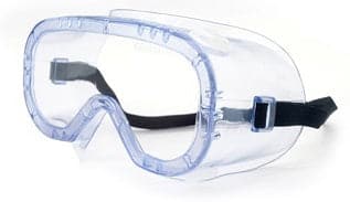 gas resistant goggles.