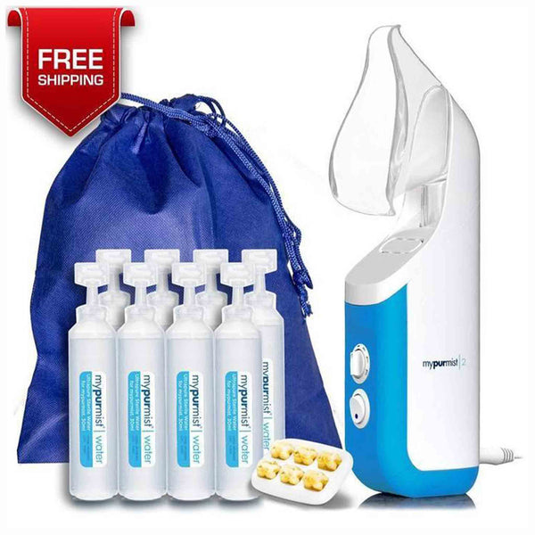 Mypurmist 2 Ultrapure Handheld Personal Steam Inhaler + Extra Pack of Sterile Water (20 Pcs) + Extra Pack of ScentPad with 6 Session (Combo)