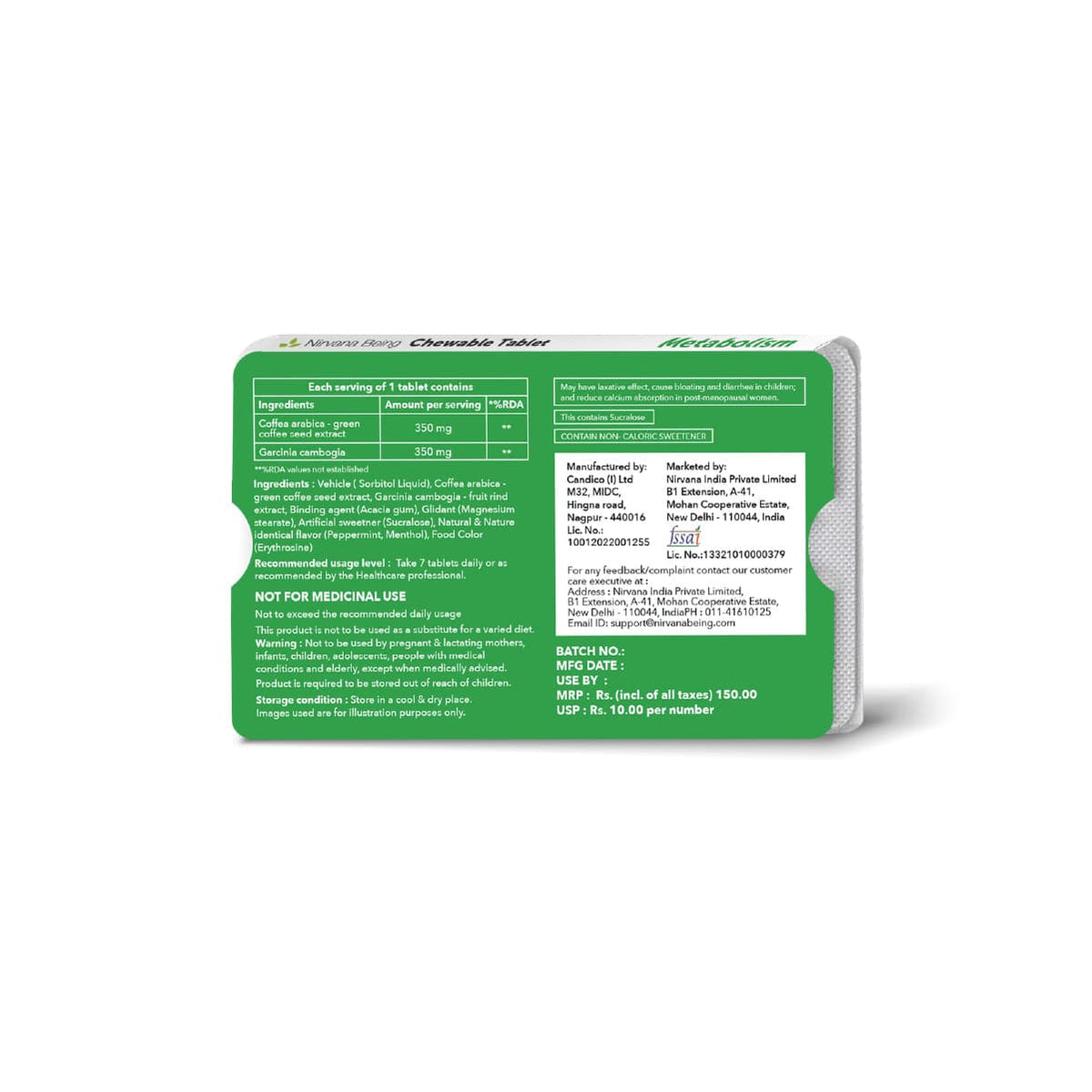 Metabolism Sugar Free Health Supplement