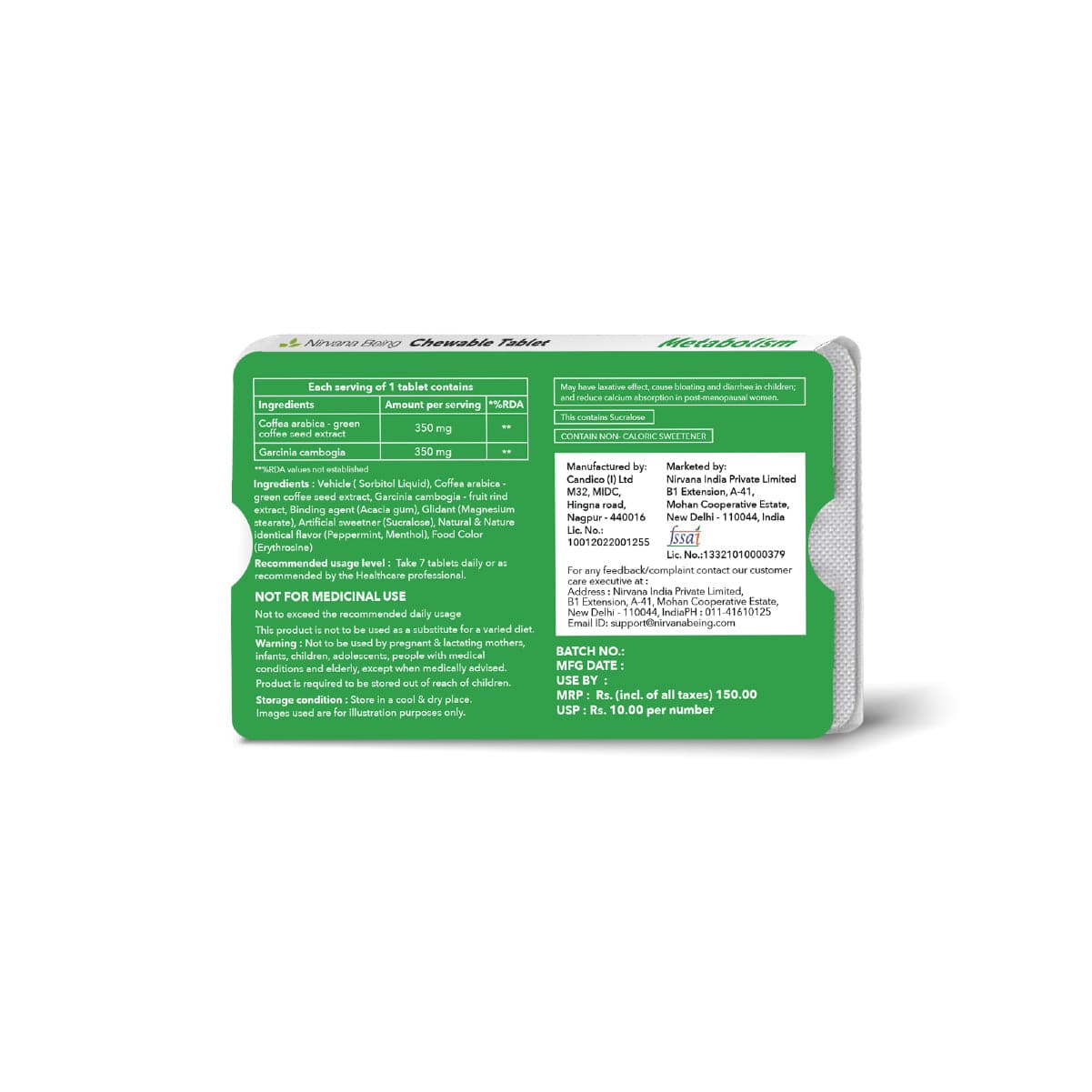 Metabolism Sugar Free Health Supplement