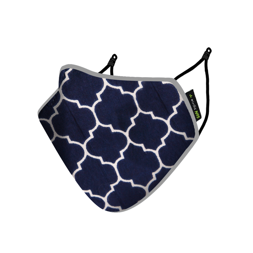 Airific 2.0 Washable and Reusable Mask | Anti Pollution Mask-Morrocan Blue